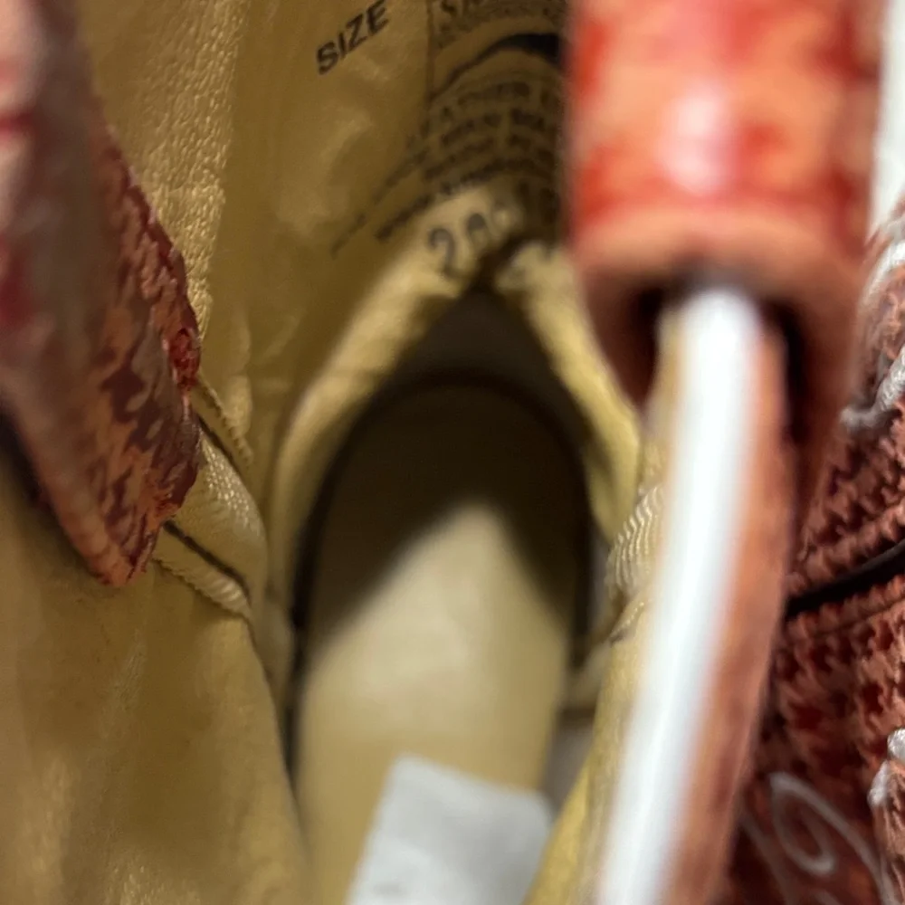 Kids Western Boots in Red and Brown